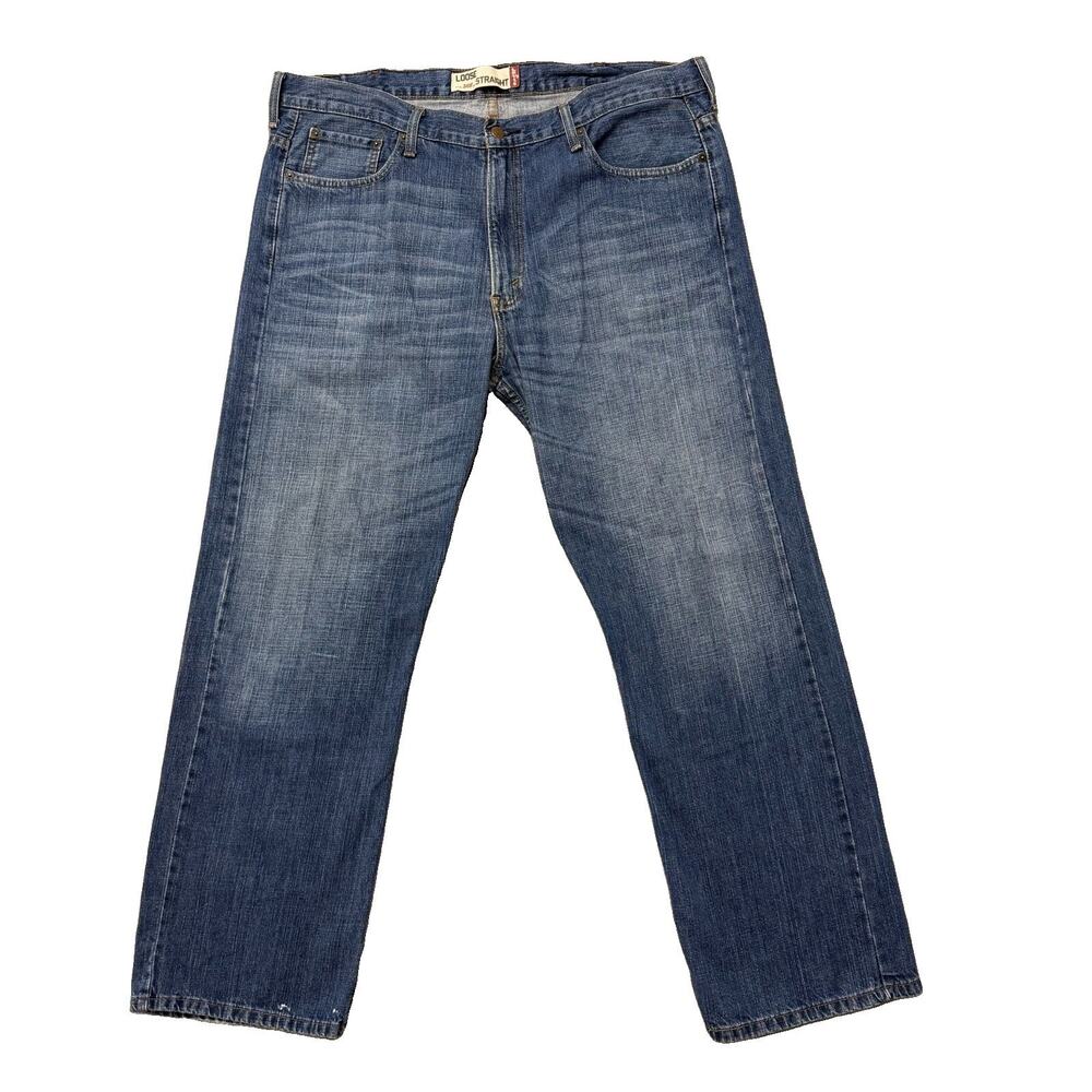 Levi's 569 Loose Straight Jeans Men 40x32 Medium Wash Blue Y2K Baggy Skater